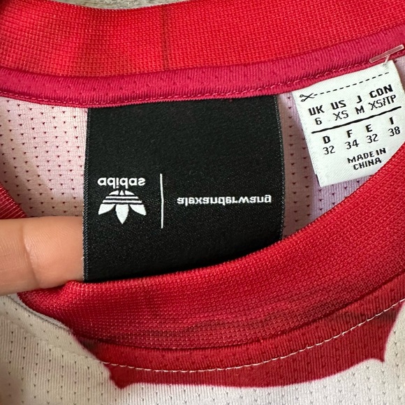 ADIDAS X ALEXANDER WANG Red Black Photocopy Pixelated Mini Dress Shirt Dress XS - Picture 7 of 15